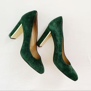 Banana Republic Green Suede Pumps